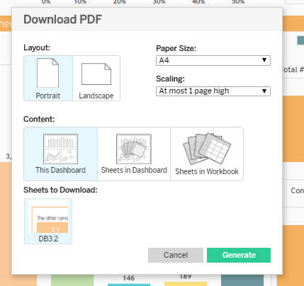 Image showing options before downloading PDF